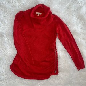 Red shimmer MK crowl sweater